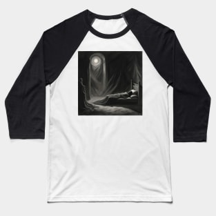 Dark Hours Sleep: A Haunted-Inspired Art Piece Baseball T-Shirt